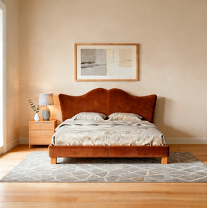 High-<b>End</b> Modern Design Queen King Size Solid Wood <b>Bed</b> Base Upholstered Headboard <b>Bed</b> Frame for Bedroom - Product Image 4