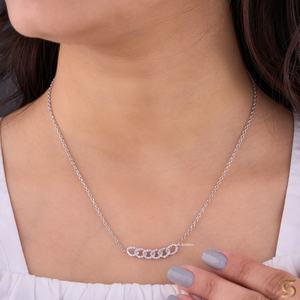 Collar con Barra de Diamante Cultivado en Laboratorio en Oro de 18K |   Delicado Collar Minimalista con Colgante de Cadena para Mujer |   Hermanos Satani - Product Image 1