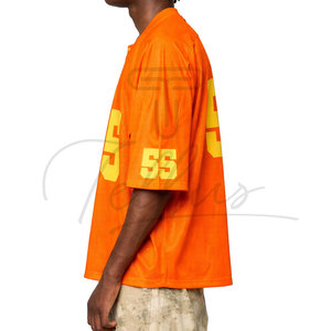 T-shirt en maille pour homme 2026, style urbain, en tissu maille confortable et doux, coupe oversize personnalisée, séchage rapide, modèle très vendu - Product Image 3