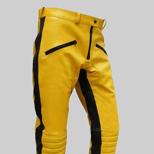 Nouveaux pantalons en cuir pour homme, mode automne-hiver, vente en gros, pantalon en cuir véritable, pantalon en cuir de mouton - Product Image 2