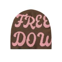 Gorro de Punto Personalizado con Logotipo para Hombre, Estilo Urbano de Invierno, Algodón de Alta Calidad con Logotipo Grande Bordado a Mano y Diseño de Imagen