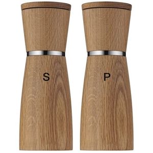 Décor moderne, distributeur de condiments élégant, décoration en bois texturé, accessoires de service modernes, objet décoratif de table, gourde en bois. - Product Image 1