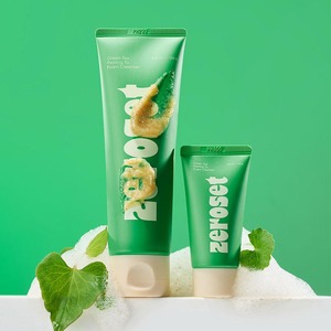 [ZEROSET] Nettoyant moussant exfoliant au thé vert Zeroset 120g, ingrédients naturels, formule de lavage du visage à base de plantes - Product Image 2
