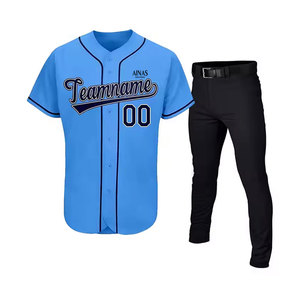 Ensemble uniforme de baseball AINAS INDUSTRIES pour hommes, maillot personnalisé imprimé par transfert thermique, pantalon assorti, polyester léger et respirant - Product Image 1