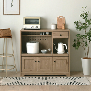 ตู้ข้างอเนกประสงค์ Anri Modern Luxury Sato MDF  รักษ์โลก  ปรับเปลี่ยนได้  พร้อมช่องเก็บของในครัว  ตู้โชว์อัจฉริยะสำหรับห้องนั่งเล่น - Product Image 1