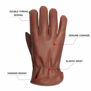 High Quality Leather Safety Driver <b>Gloves</b> with Fire Fighting & Anti-Cut Protection Customizable Size Color - Product Image 2