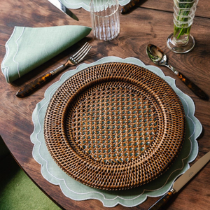 จานรองหวายงานฝีมือสำหรับโต๊ะอาหารสุดหรูและตกแต่งงานบูติก งานแต่งงาน โรงแรม ร้านอาหาร - Product Image 3