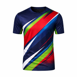 Camiseta Deportiva Sublimada Personalizada para Hombre, Jersey Atlético Negro y Rojo, Transpirable, de Poliéster, para Entrenamiento Deportivo, con Logotipo Personalizado, Ropa de Equipo - Product Image 3