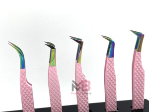 Pinzas de Acero Inoxidable de la Mejor Calidad, Pinzas de Alta Precisión con Punta de Titanio para Extensiones de Pestañas, Pinzas con Puntas de Fibra - Product Image 5