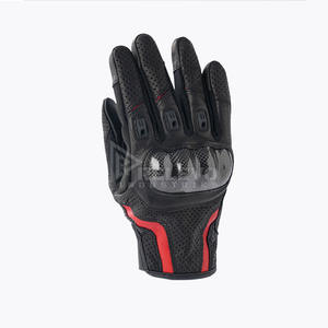 Guantes de cuero vintage de alta calidad para motocicleta, logotipo personalizado, MOQ bajo, guantes de cuero perforados para hombre, guantes de motociclista estilo Cafe Racer - Product Image 1