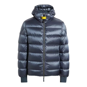 Wholesale Autumn and Winter <b>Men's</b> Bubble <b>Jackets</b> With Hooded Thick Solid Color Plus Size <b>Men's</b> Casual Cotton <b>Jacket</b> Outerwear - Product Image 1