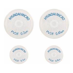 Filtro de Jeringa de Laboratorio de 13 mm y 0.20 m, PVDF Hidrófilo de Hyundai Micro para Filtración Acuosa - Product Image 1