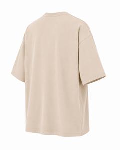 T-shirt en coton surdimensionné pour homme, tendance du moment, col rond, manches courtes, jersey, coupe décontractée, avec logo personnalisé imprimé sur le devant - Product Image 3