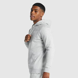 Sweat à capuche oversize pour homme en polyester/coton, uni, avec logo personnalisé, épaules tombantes, molleton épais, respirant et confortable pour l'hiver - Product Image 6