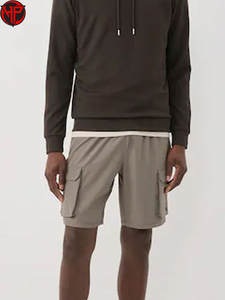 Pantalones Cortos Cargo para Hombre, de Secado Rápido, Transpirables, de Poliéster, Cintura Media, Cierre de Cremallera, con Bolsillos, Logotipo Frontal, Ropa Casual para Exteriores - Product Image 4