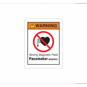 Strong Magnetic Field Safety Warning Sign for Pacemaker Wearers Industrial Facility Caution <b>Sticker</b> High Visibility Lab Notice - Product Image 2