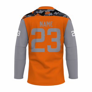 Maillot de hockey sur glace 2026 en tissu respirant, uniforme sportif athlétique à manches longues, coupe confortable pour l'entraînement et la pratique - Product Image 3