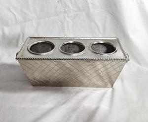 Cubo de Hielo de Aluminio Plateado Irregular de Lujo, Enfriador de Vino y Champán Grande para Restaurantes de Alta Gama y Suministros de Bar para Hoteles, Diseño de Enfriador - Product Image 3