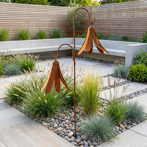 Estaca Decorativa de Metal Rústico para Jardín, Escultura Artística para Exteriores, para Césped, Camino, Jardín de Flores y Decoración de Paisajes - Product Image 1