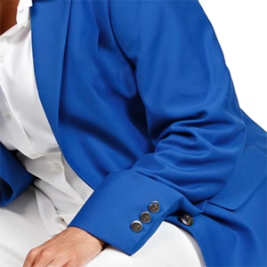 Blazer croisé bleu roi ZPB pour femme avec boutons personnalisés – Veste élégante pour tenue de cérémonie ou professionnelle – Fabricant en gros - Product Image 2