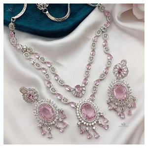 Modern Afghan Gold Chain <b>Necklace</b> Featuring Emerald Green And <b>Ruby</b> Red Rectangular Crystals In Floral Halo Setting - Product Image 2