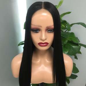 Peluca de cabello humano vietnamita sin pegamento de lujo personalizado HD transparente recto Color Natural largo para peluca Frontal de encaje - Product Image 1