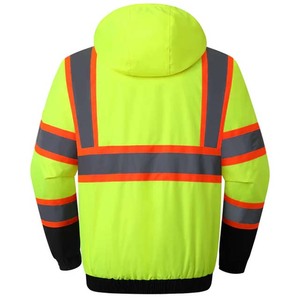 เสื้อแจ็คเก็ตสะท้อนแสงเพื่อความปลอดภัย ZOHSUB POWER INDUSTRY ไซส์ L ระดับ CLASS 1 ไฟ LED กันน้ำ โพลีเอสเตอร์ สำหรับฤดูหนาว สีเหลือง-ดำ มองเห็นได้ชัดเจน - Product Image 3