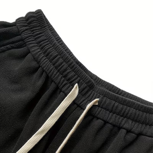 Shorts pour hommes de qualité supérieure, taille élastique, couleur unie, design avec cordon de serrage, respirant, tissé, prix de gros abordable - Product Image 4