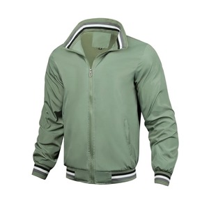 OEM Custom Design Canvas Windbreaker <b>Jacket</b> Winter Zip-up <b>Mandarin</b> <b>Collar</b> Baseball Side Seam Pocket Casual <b>Jacket</b> with Hooded - Product Image 4
