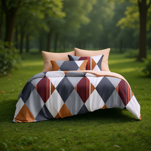 Romantic Cotton Dohar King Size 108x108 Inch Soft Lightweight Traditional Print <b>Bedspread</b> Coverlet for Hotel or Home Use - Product Image 3