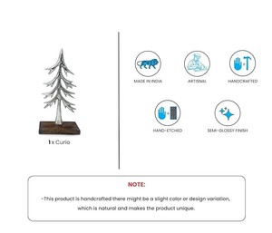Figura Decorativa de Árbol de Aluminio Premium para Decoración del Hogar, Elegante Adorno para Sala de Estar, Regalo Decorativo para Mesa - Product Image 4