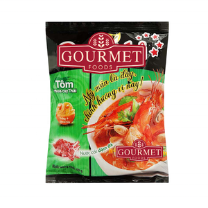 Omacheee 5 Star Hot Sour Shrimp 80g features chewy <b>noodles</b> with a spicy and tangy shrimp broth for a bold tasty meal - Product Image 1