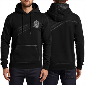 เสื้อฮู้ดดี้ปักลายพรีเมียมสำหรับผู้ชาย พร้อมลายปักตราสัญลักษณ์ภูเขาแอลป์ ผลิตจากผ้าฝ้ายเนื้อหนา ดีไซน์ทันสมัยสไตล์สตรีท - Product Image 4