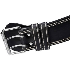 Cinturón de Gimnasio Reforzado de Cuero Genuino, Cinturón de Levantamiento de Pesas Ajustable de Una Sola Hebilla, Fabricante OEM, Suministro al por Mayor - Product Image 6