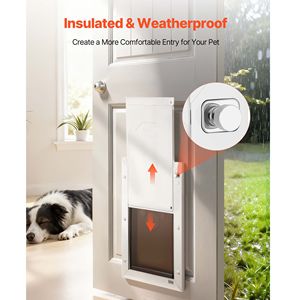 Grande Porta per Animali Domestici Resistente alle Intemperie con Doppia Chiusura Magnetica, Telaio in Metallo Robusto per Interni ed Esterni, Accessorio per Porte e Finestre - Product Image 4