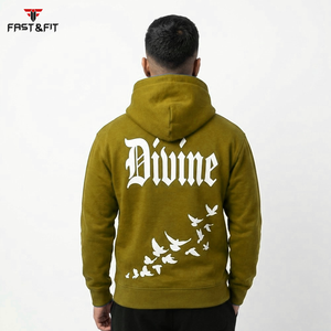 Sweat à capuche confortable pour homme, hiver, manches longues, broderie, polaire respirant, anti-humidité, écologique - Product Image 2