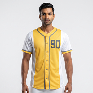 Premium Sublimation Baseball Jersey Men’s Outdoor Sportswear Baseball Jerseys <b>Down</b> button men's baseball - Product Image 6