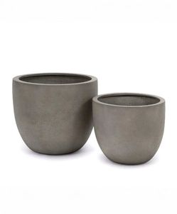 Modern Round Metal Planter Set Indoor Outdoor Flower <b>Pots</b> <b>Small</b> Large Decorative Garden Plant Containers Minimalist Home Decor. - Product Image 1