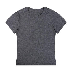 Camiseta de Algodón Personalizada de Verano para Mujer, Informal, de Manga Corta, Camiseta de Algodón Lisa para Mujer, Transpirable - Product Image 2