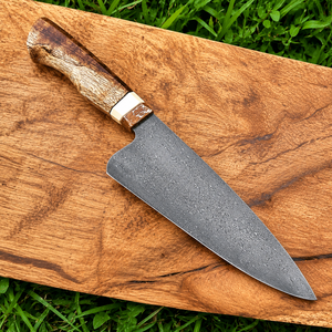 Custom Handmade Chef <b>Knife</b> Damascus Steel Professional Cooking <b>Knife</b> Luxury Wood Ambidextrous Handle Industrial Style 8-9.9in - Product Image 6