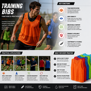 Chalecos de Entrenamiento de Fútbol Personalizados Premium, Chalecos de Práctica de Malla, Uniformes Deportivos OEM para Clubes, Entrenadores, Escuelas y Mayoristas - Product Image 4