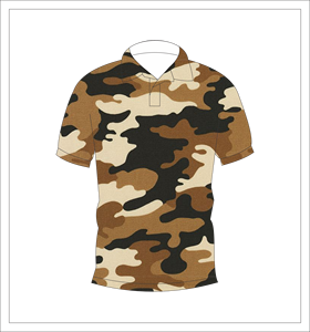 Polo à manches courtes en camouflage marron désert, sublimation, performance, décontracté, sport, impression personnalisée, respirant, unisexe - Product Image 4