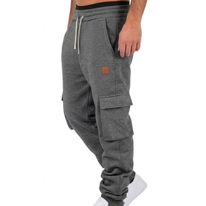 Custom <b>Men</b> Cargo <b>Trousers</b> Multi Pocket Casual Outdoor Pants Elastic Waist Wholesale OEM ODM Private Label Garment Factory - Product Image 3