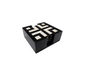 Modern Eco-Friendly Square Resin & MDF Inlay Football Design <b>Coaster</b> <b>Set</b> of 4 Pieces Holder 10x10cm Customize Logo High Quality - Product Image 5