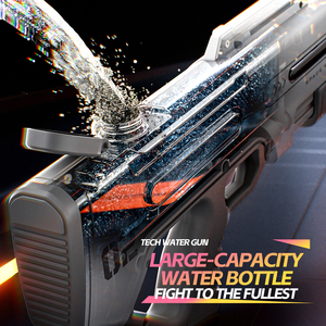 ปืนฉีดน้ำไฟฟ้าแบบสองหัวฉีด พลาสติก เชื่อมต่อเอง สำหรับเล่นกลางแจ้งในฤดูร้อน ดีไซน์ยิงสองนัดพร้อมกัน - Product Image 3