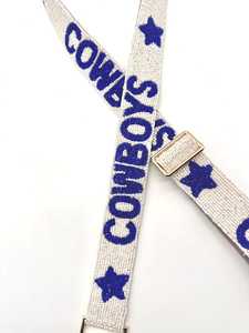 Cowboys Beaded Purse Strap Clear <b>Bag</b> Strap Adjustable Handmade Cowboys Beaded <b>Bag</b> Strap Fan Gift Idea <b>Camera</b> Strap - Product Image 2