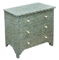 Commode en MDF avec incrustations en os et résine, meuble de chambre à coucher, artisanat fait main, motif floral EIA, couleur personnalisée, EXOTIQUE INDIEN