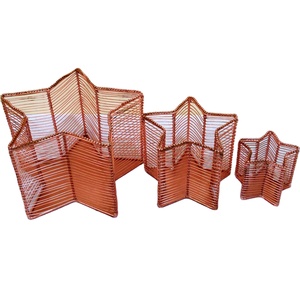 High Quality Star-Shaped Rose Gold Metal <b>Wire</b> Storage Gift Basket High Quality Metal Basket - Product Image 1