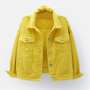 Chaqueta vaquera rosa para mujer, informal, holgada, con botones, de algodón, estilo streetwear, personalizada, OEM, venta al por mayor, de calidad. - Product Image 2