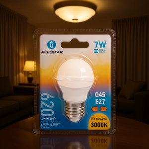 Lampadina Led Aigostar G45 E27 7W 3000K Bianco Caldo 620 Lumen - Product Image 3
